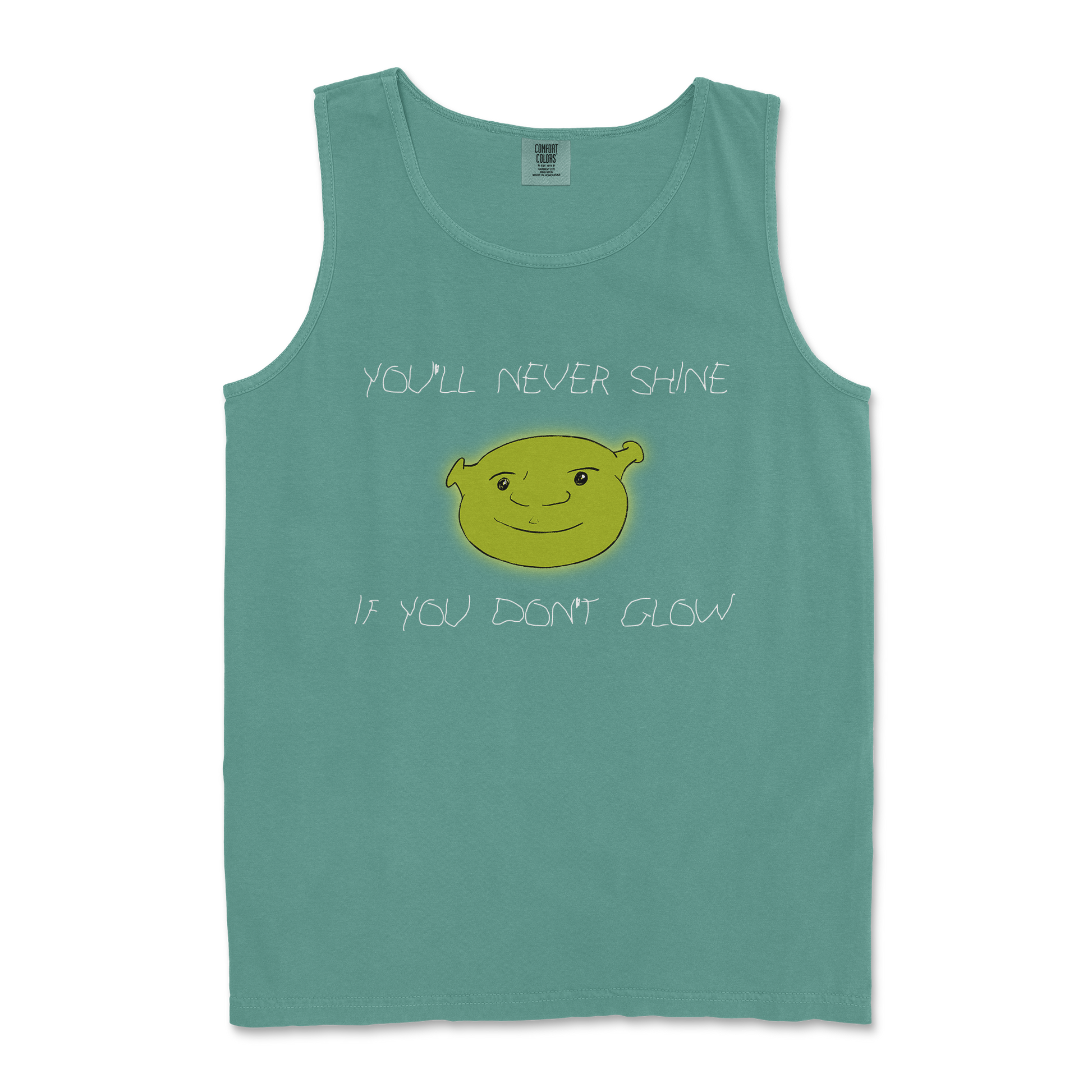 Comfort Colors Tank Top Shrekc in LightGreen