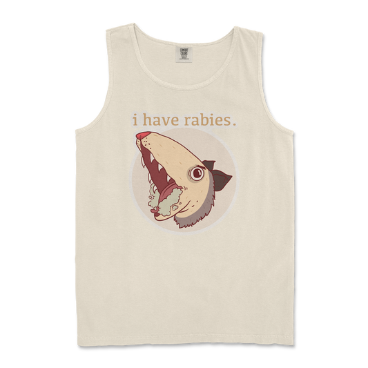 Comfort Colors Tank Top I Have Rabies in Ivory