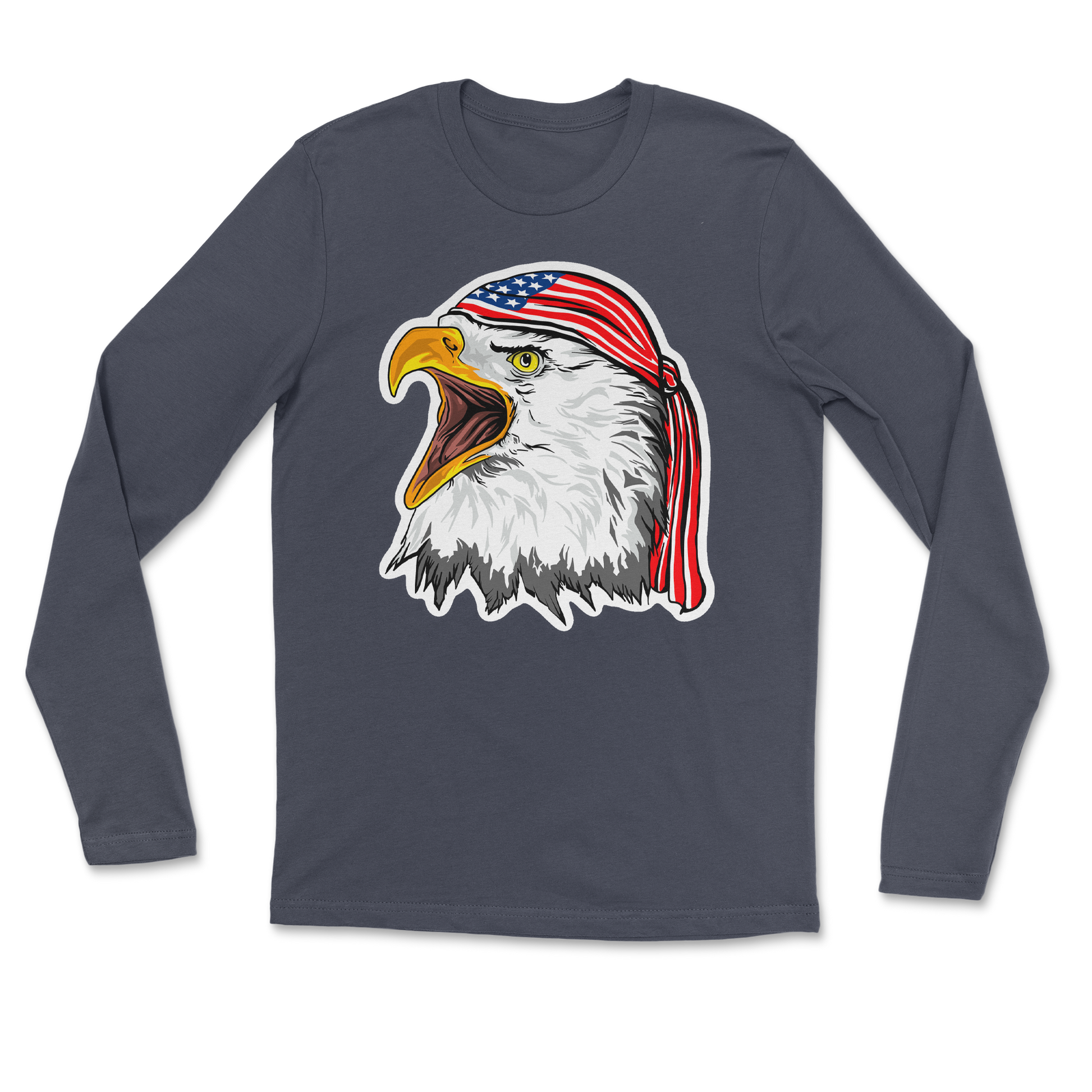 Heavy Blend Long Sleeve Freedom Eagle in Navy