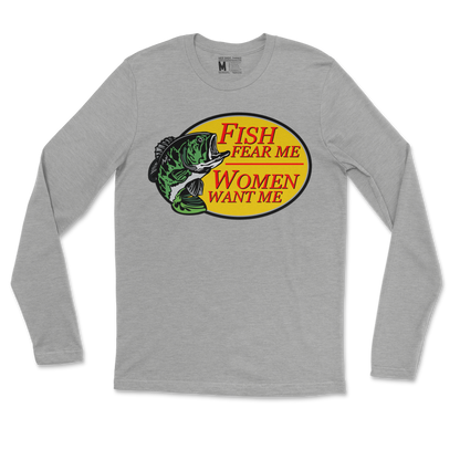 Gildan SoftStyle Long Sleeve For The Fishermen in Sports Grey