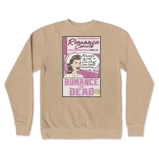 Independent Clothing Co. Crew Neck Romance is Dead in Sandstone