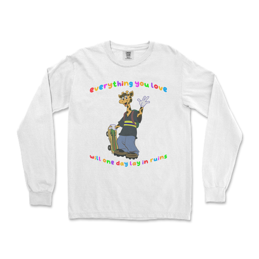 Comfort Colors Long Sleeve Jerry the Giraffe in White