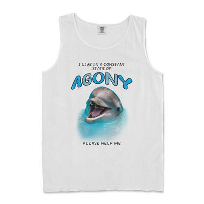 Comfort Colors Tank Top Agony Dolphin in White