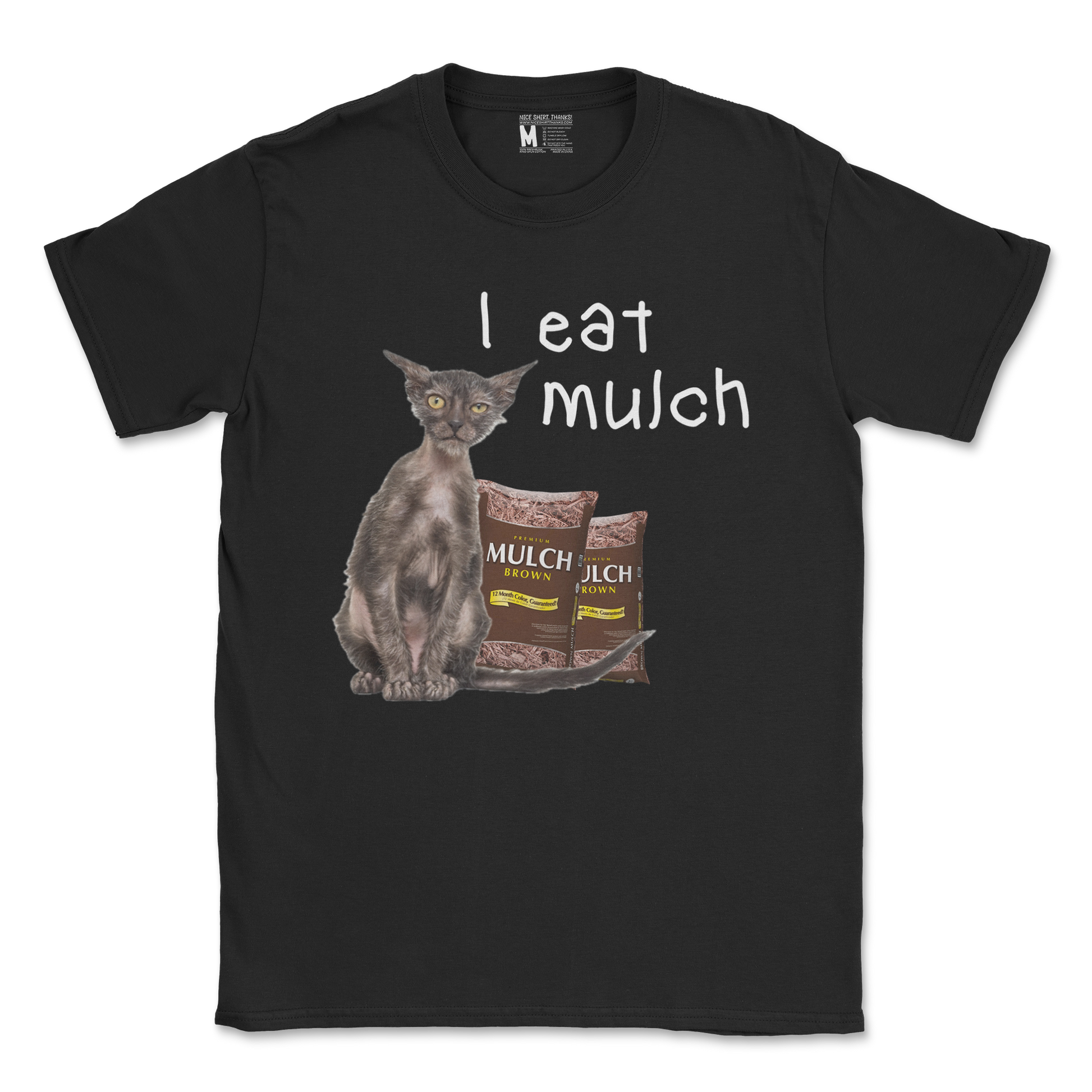 Gildan SoftStyle T-Shirt I Eat Mulch in Black