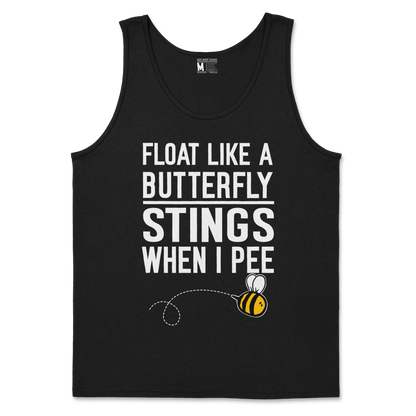 Gildan SoftStyle Tank Top Stings When I Pee in Black