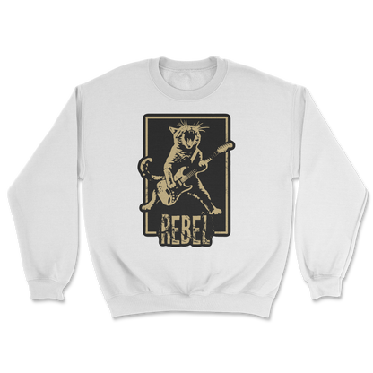 Heavy Blend Crew Neck Rebel Kitty in White