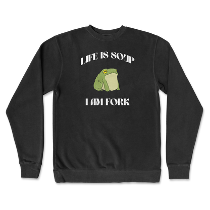 Independent Clothing Co. Crew Neck I Am Fork  in Black