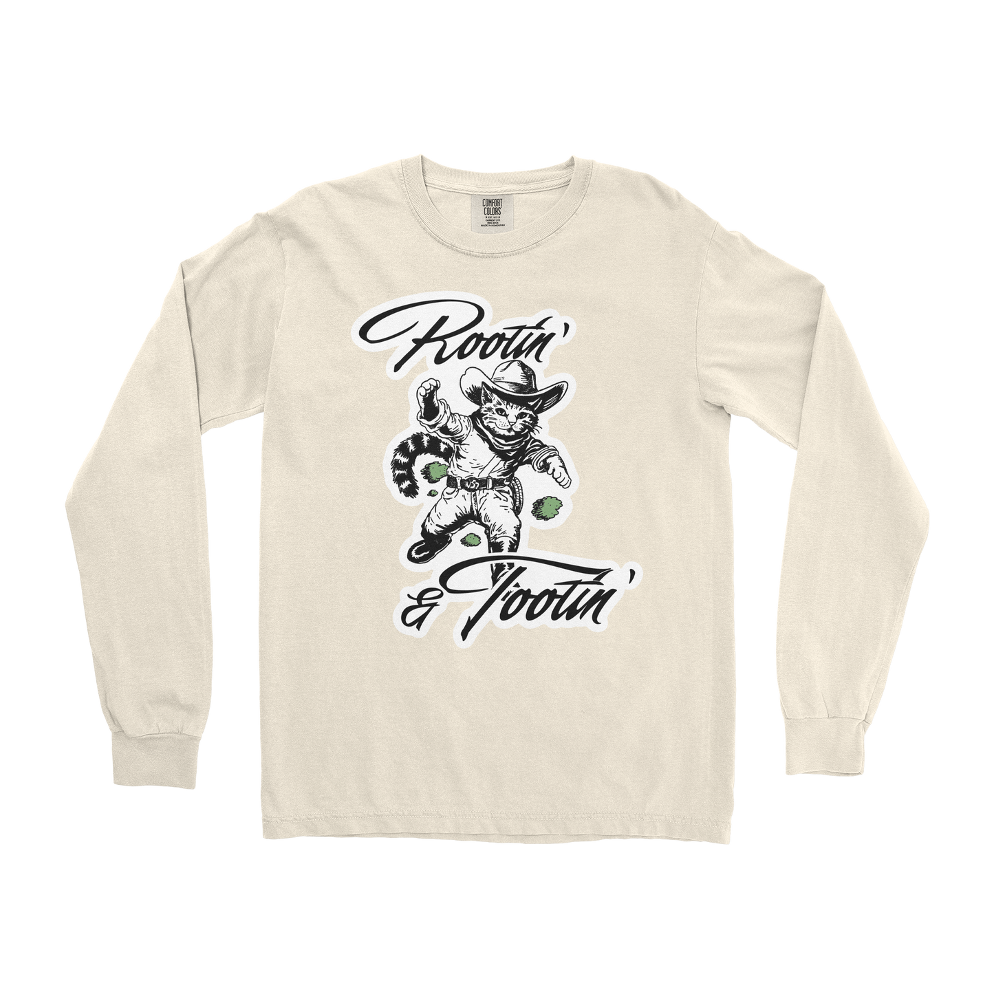 Comfort Colors Long Sleeve Rootin Tootin  in Ivory