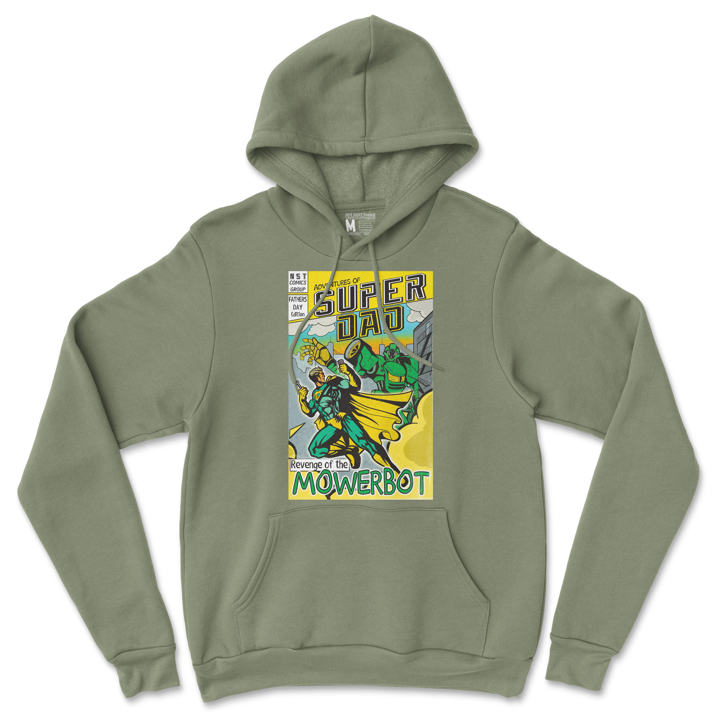 Gildan SoftStyle Hoodie Super Dad in Military-Green