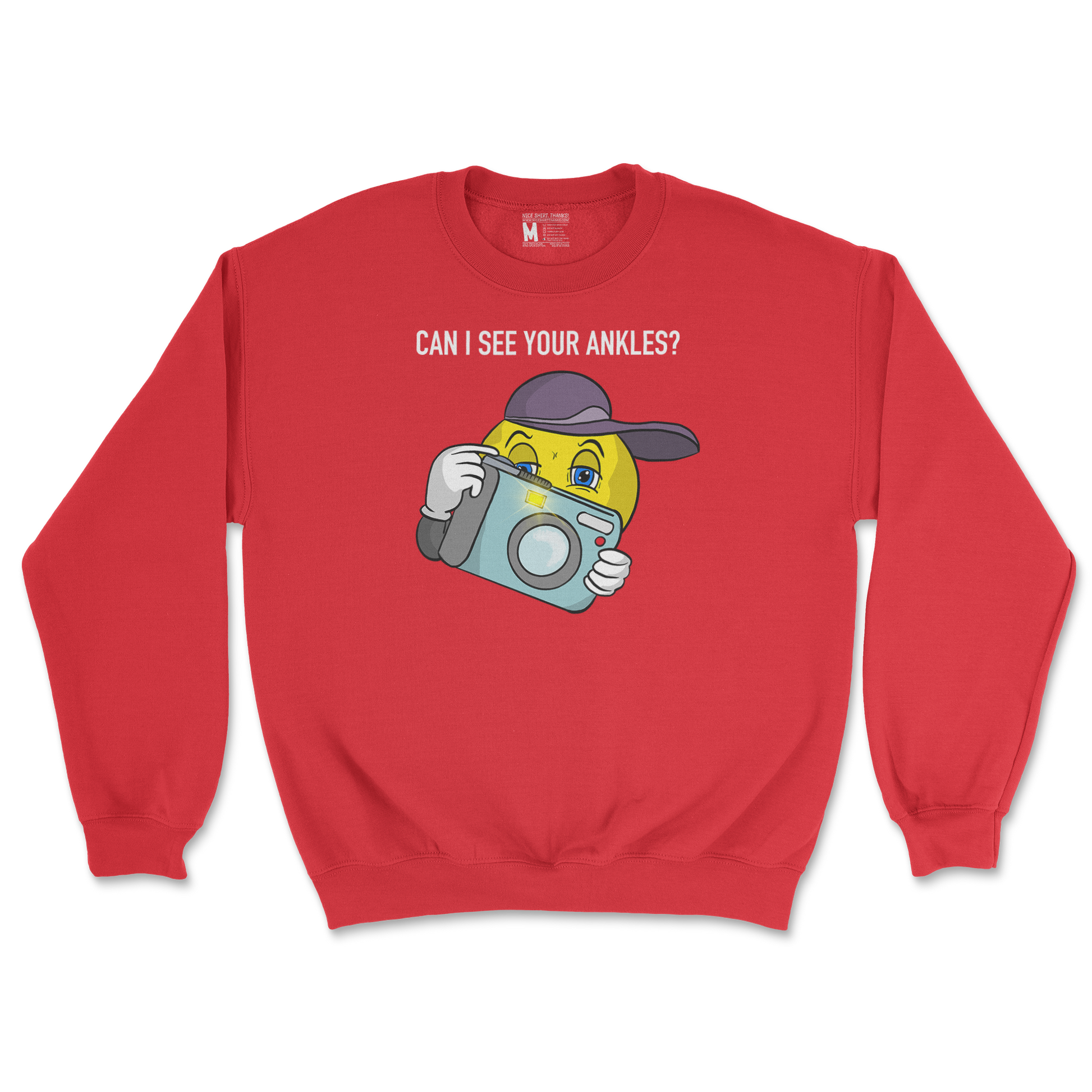 Gildan SoftStyle Crew Neck Let Me See Your Ankles in Red