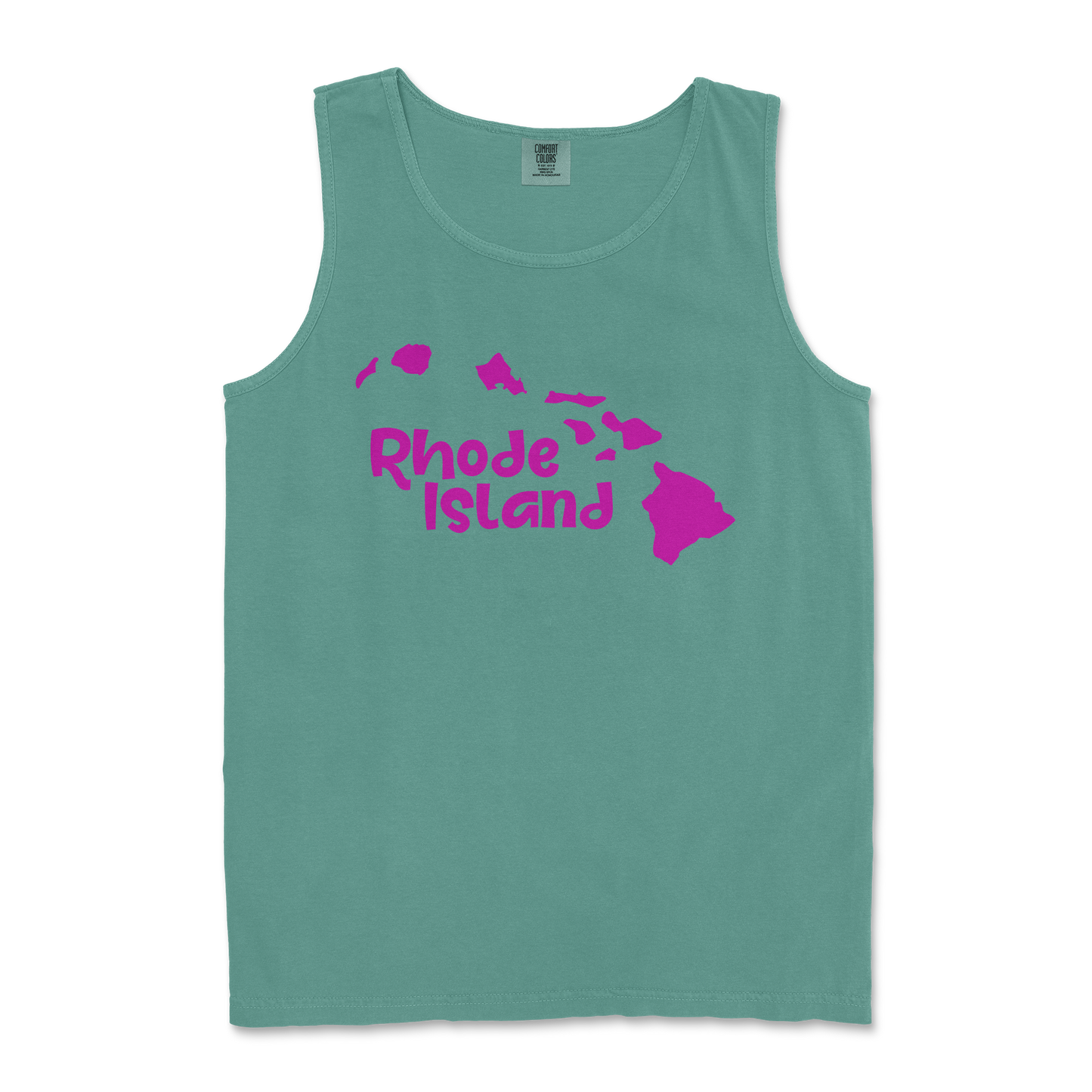 Comfort Colors Tank Top Rhode Island in LightGreen