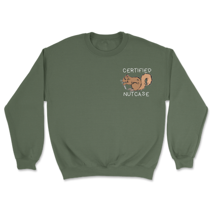 The Nice Shirt Crew Neck Nutcase  in Military-Green