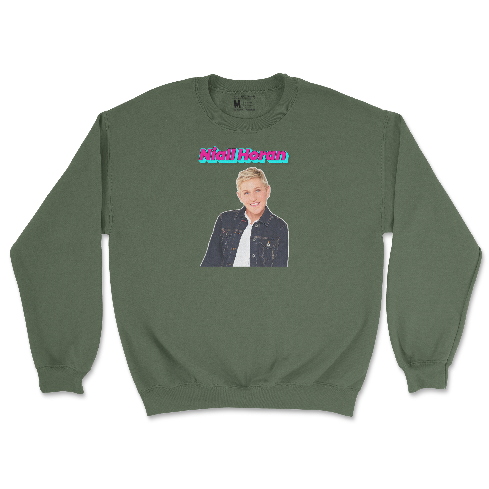 Gildan SoftStyle Crew Neck Niall Horan in Military-Green