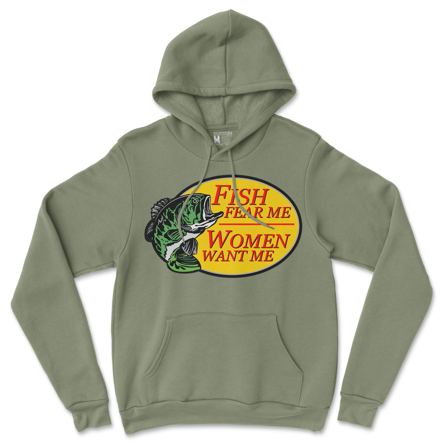 Gildan SoftStyle Hoodie For The Fishermen in Military Green