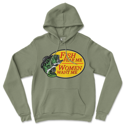 Gildan SoftStyle Hoodie For The Fishermen in Military Green