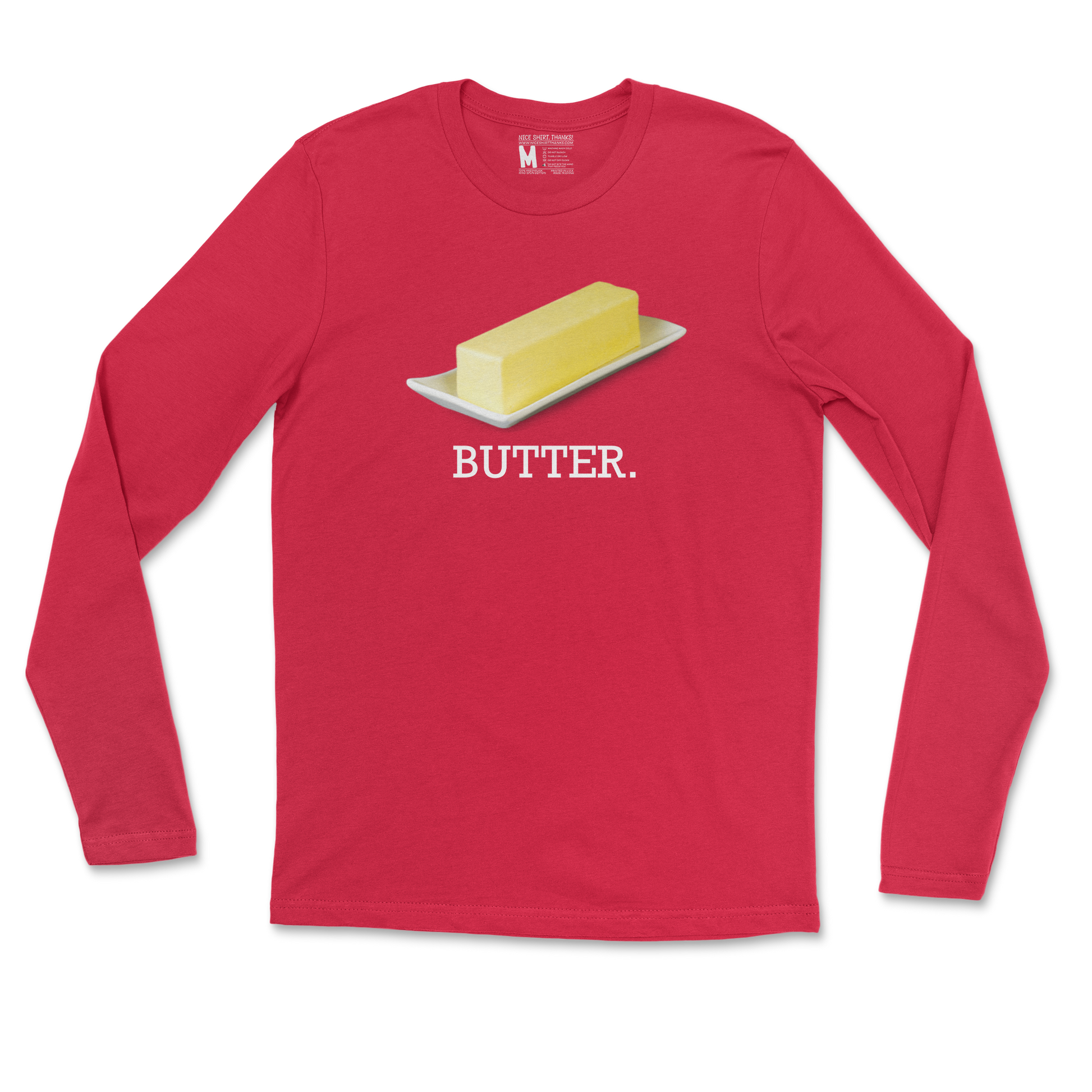 Gildan SoftStyle Long Sleeve Butter in Red