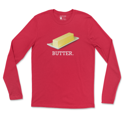 Gildan SoftStyle Long Sleeve Butter in Red