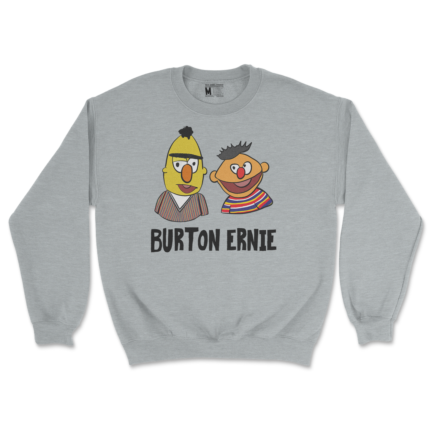 Gildan SoftStyle Crew Neck Burton Ernie in Sports Grey