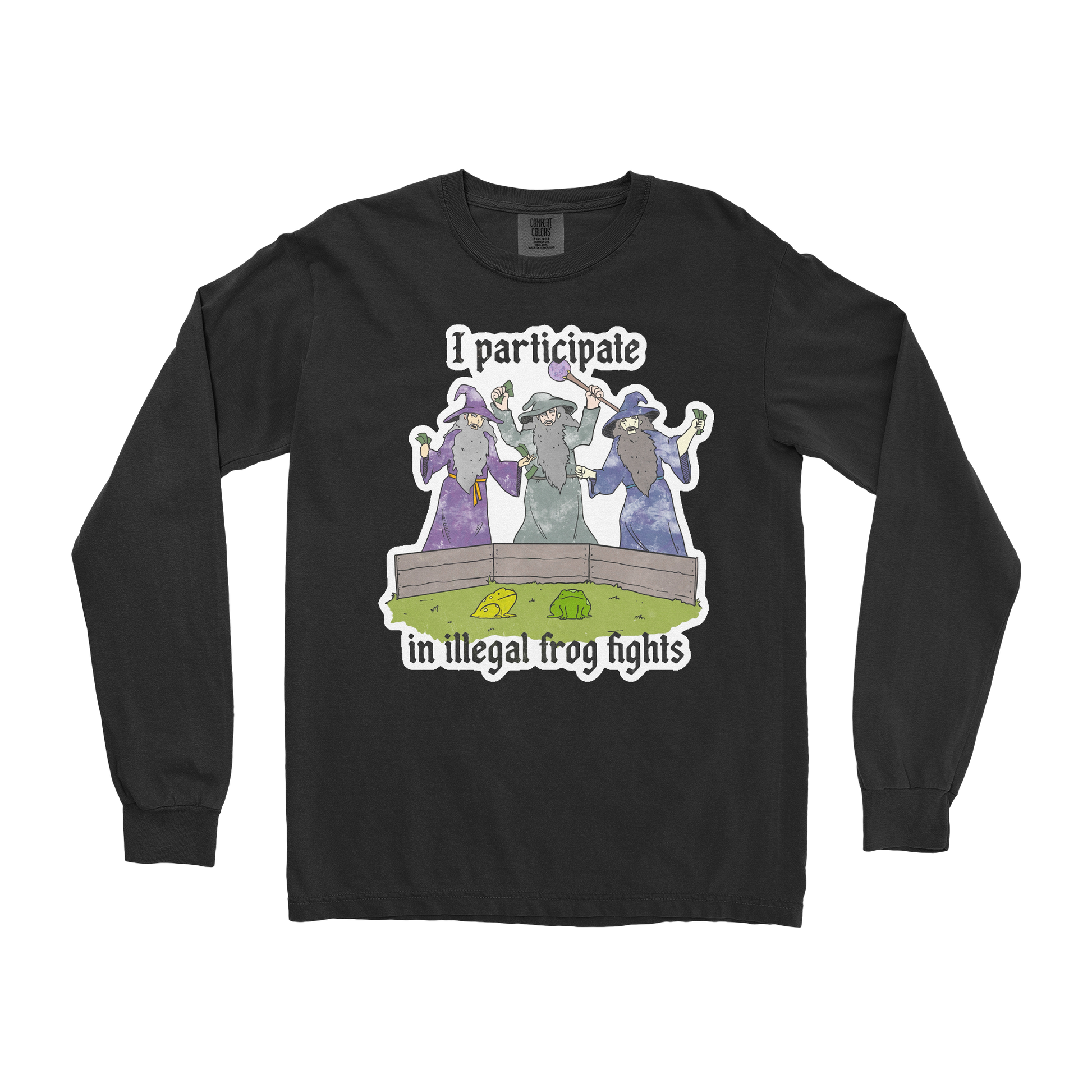 Comfort Colors Long Sleeve Wizard Activities  in Black