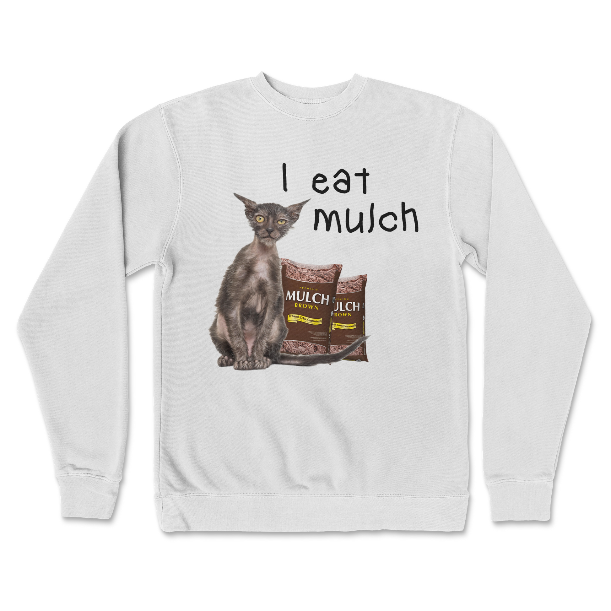 Independent Clothing Co. Crew Neck I Eat Mulch in White