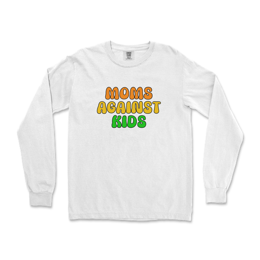 Comfort Colors Long Sleeve Moms Agianst Kids in White