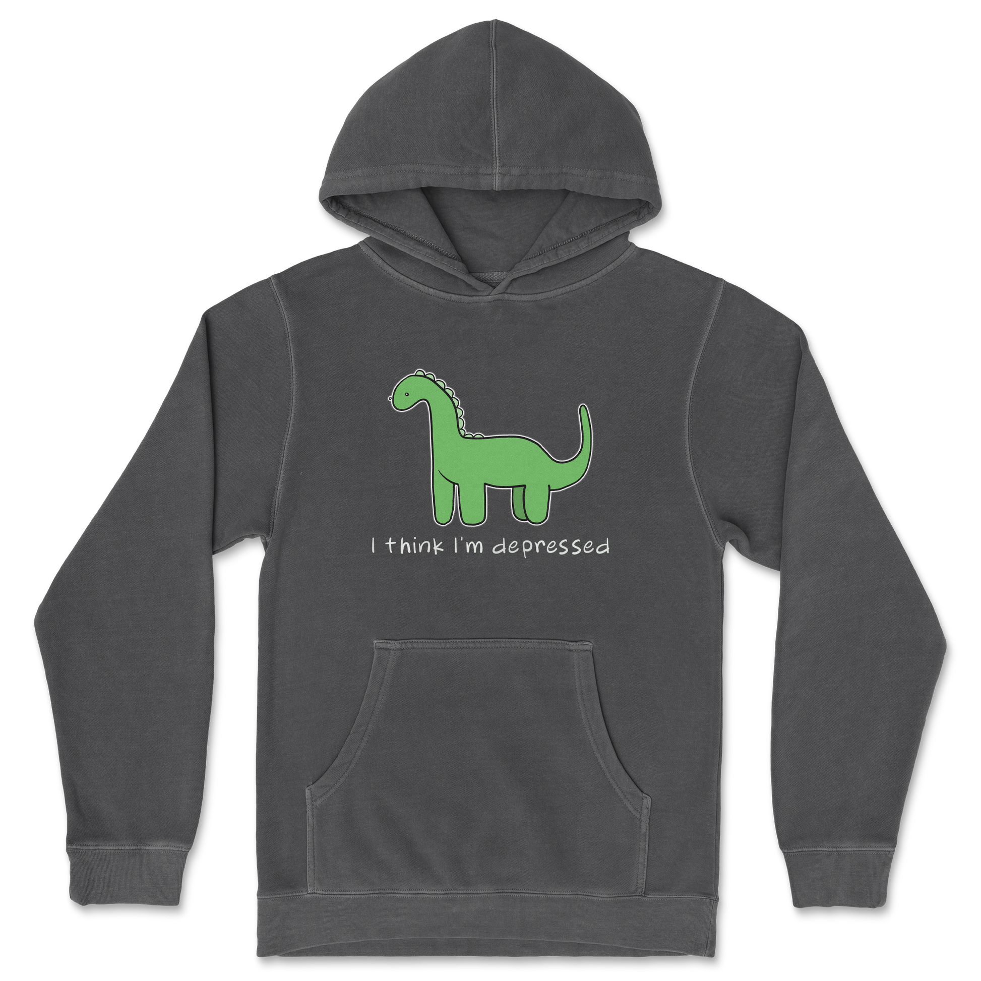 Independent Clothing Co. Hoodie Depressed Dino  in Black