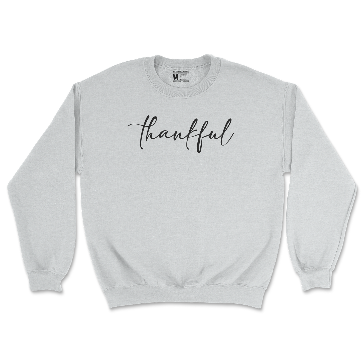 Gildan SoftStyle Crew Neck Thankful  in Sports-Grey