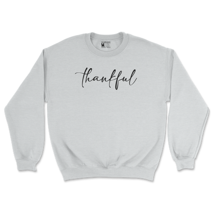 Gildan SoftStyle Crew Neck Thankful  in Sports-Grey