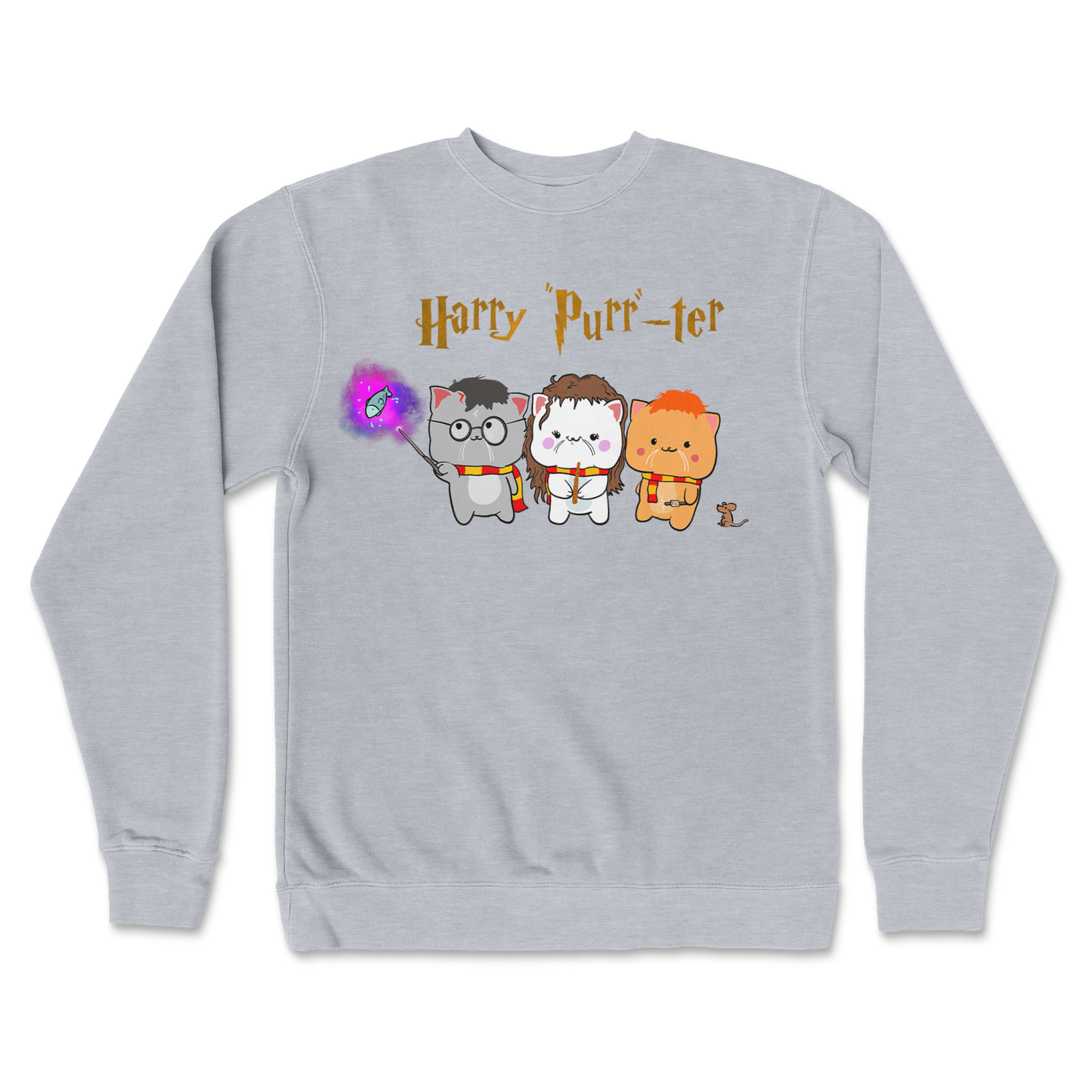 Independent Clothing Co. Crew Neck Harry Purrter in GreyHeather