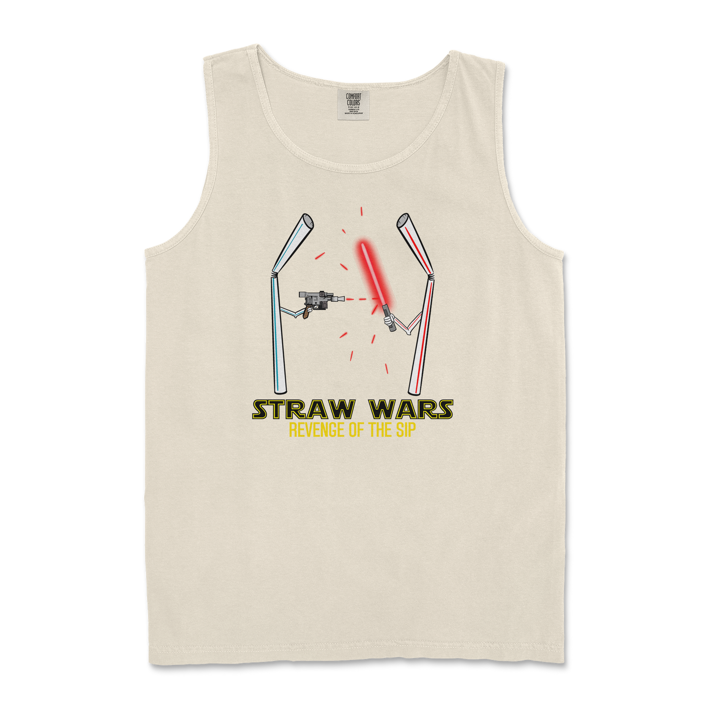 Comfort Colors Tank Top Straw Wars in Ivory