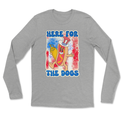Heavy Blend Long Sleeve Hot Dog in Grey Heather