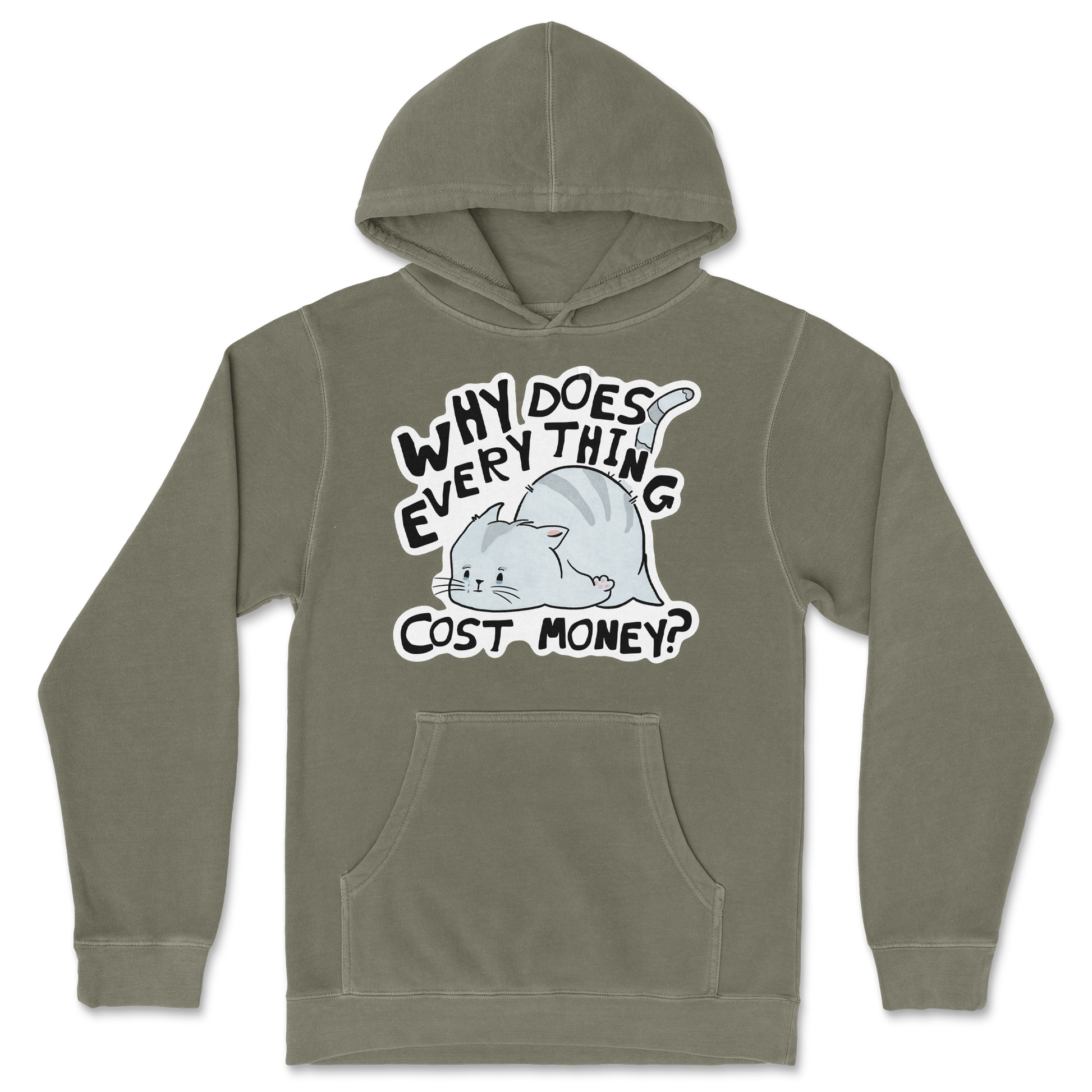 Independent Clothing Co. Hoodie Broke Cat in Olive