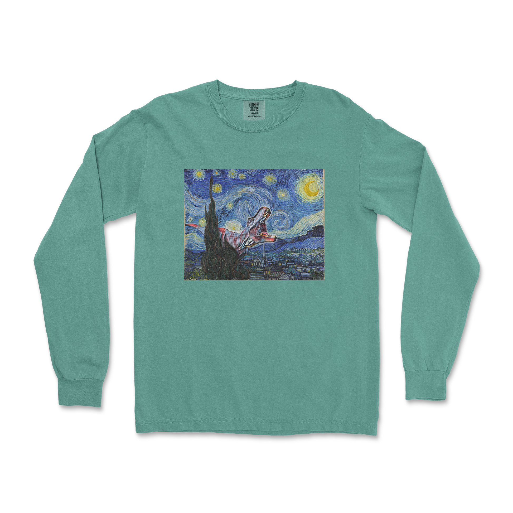 Comfort Colors Long Sleeve Van Gogh but Cooler in LightGreen