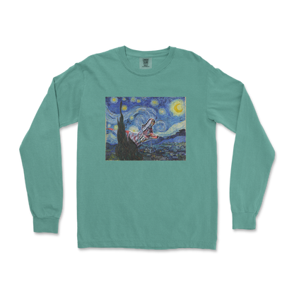 Comfort Colors Long Sleeve Van Gogh but Cooler in LightGreen