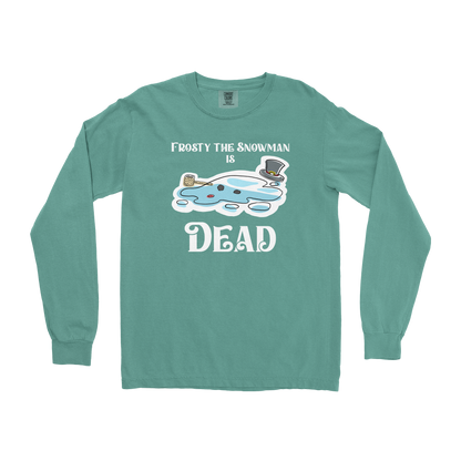 Comfort Colors Long Sleeve Frosty is Dead  in Light-Green