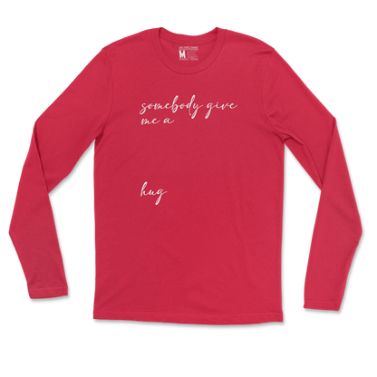 Gildan SoftStyle Long Sleeve Hug Me in Red