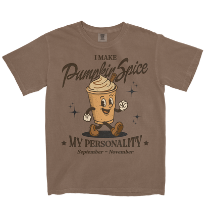Comfort Colors T-Shirt Pumpkin Spice Personality in Espresso