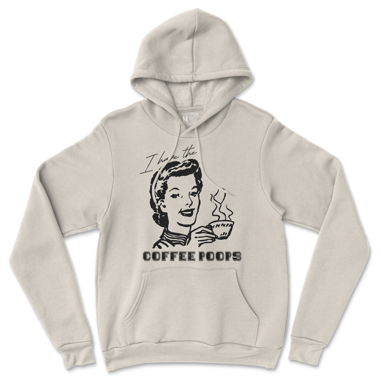 Gildan SoftStyle Hoodie Coffee Poops  in Sand