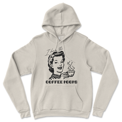 Gildan SoftStyle Hoodie Coffee Poops  in Sand