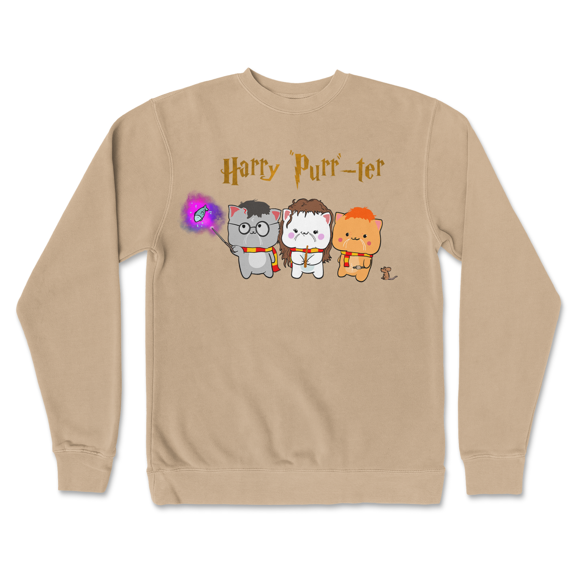 Independent Clothing Co. Crew Neck Harry Purrter in Sandstone