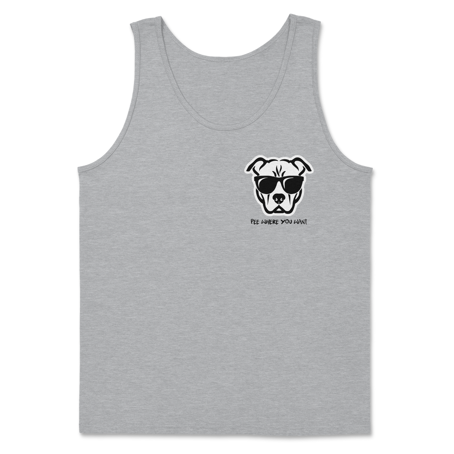 The Nice Shirt Tank Top Pee Where You Want  in Sport-Grey