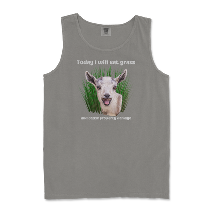 Comfort Colors Tank Top Crazy Goat  in Grey