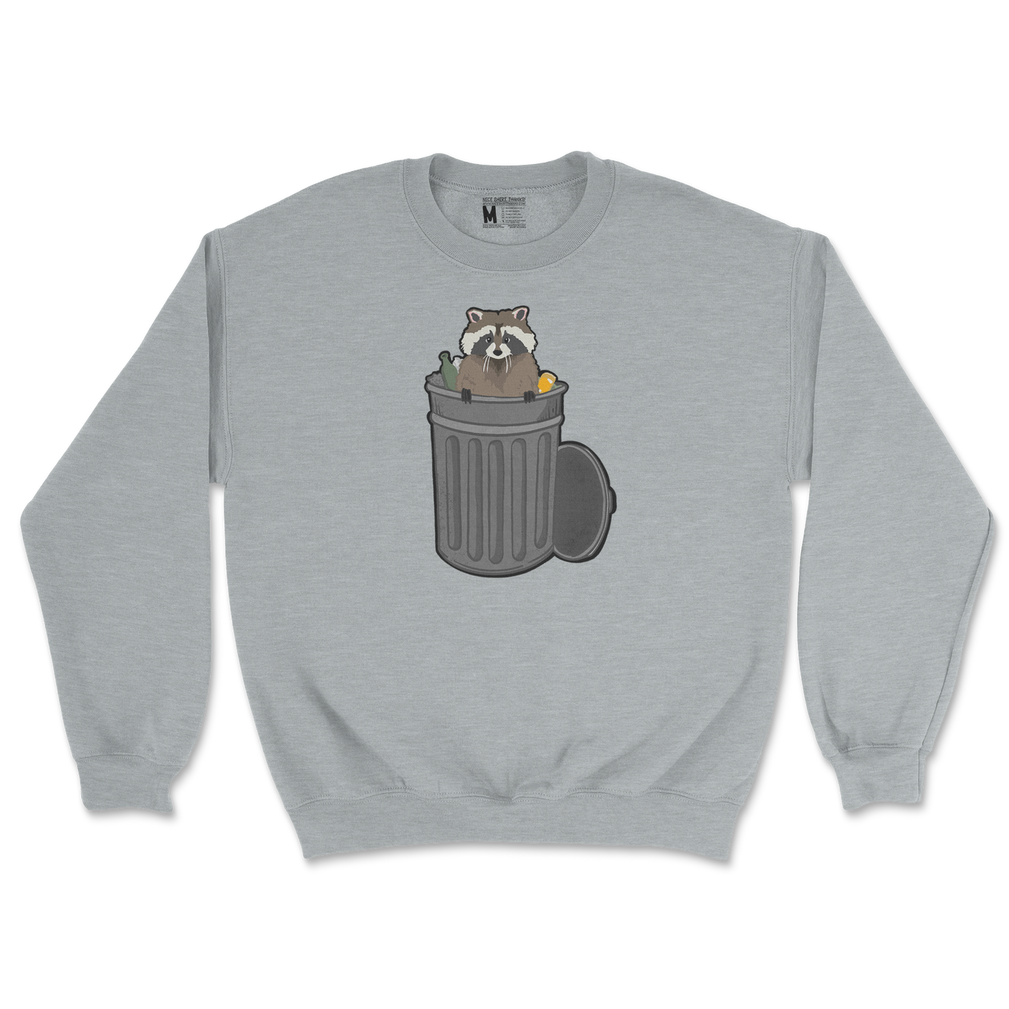 Gildan SoftStyle Crew Neck Trash Panda Enthusiast in Sports Grey