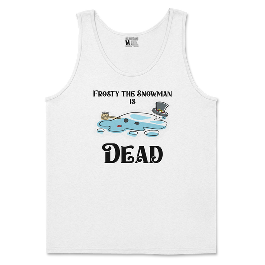 Gildan SoftStyle Tank Top Frosty is Dead  in White