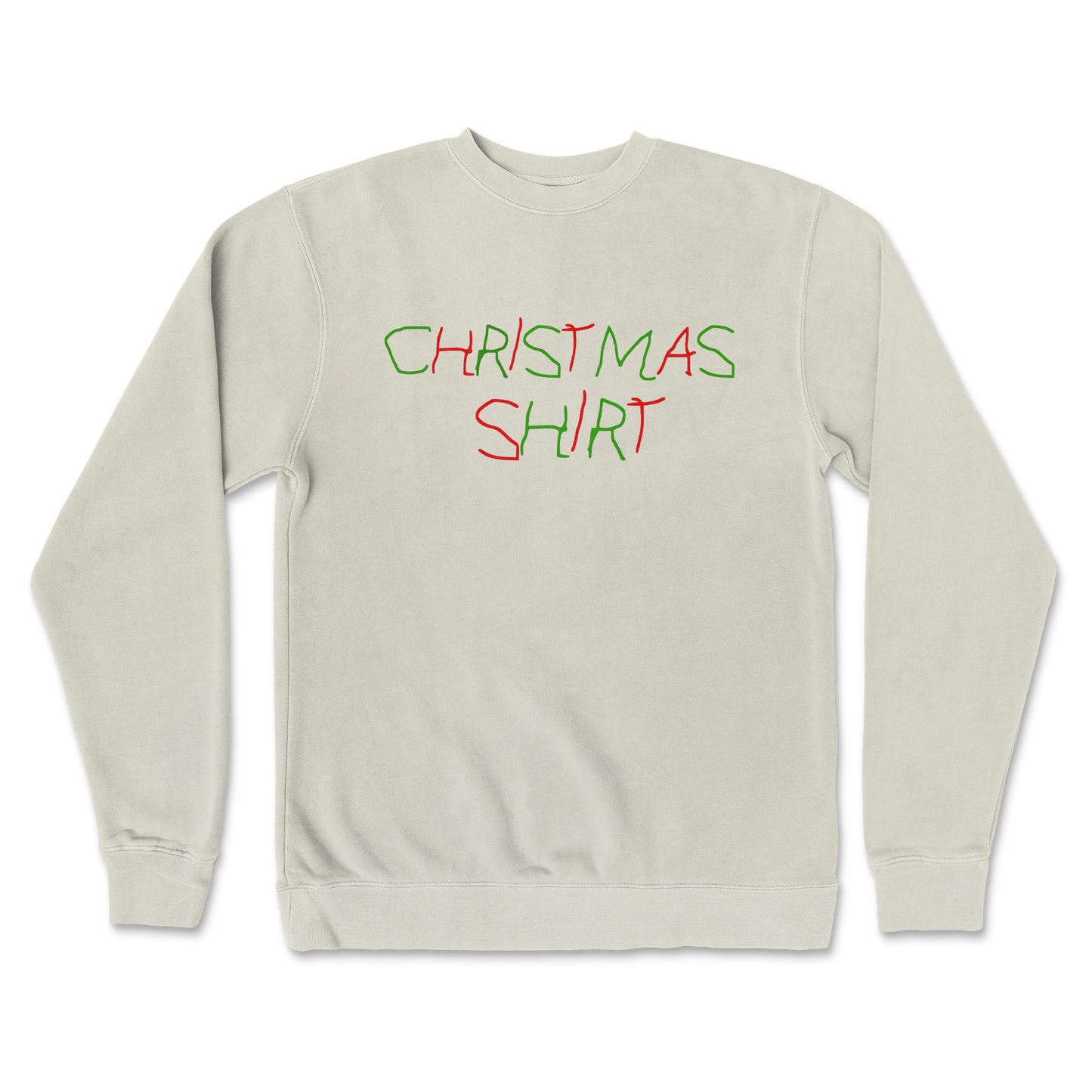 Independent Clothing Co. Crew Neck Christmas Shirt in Bone