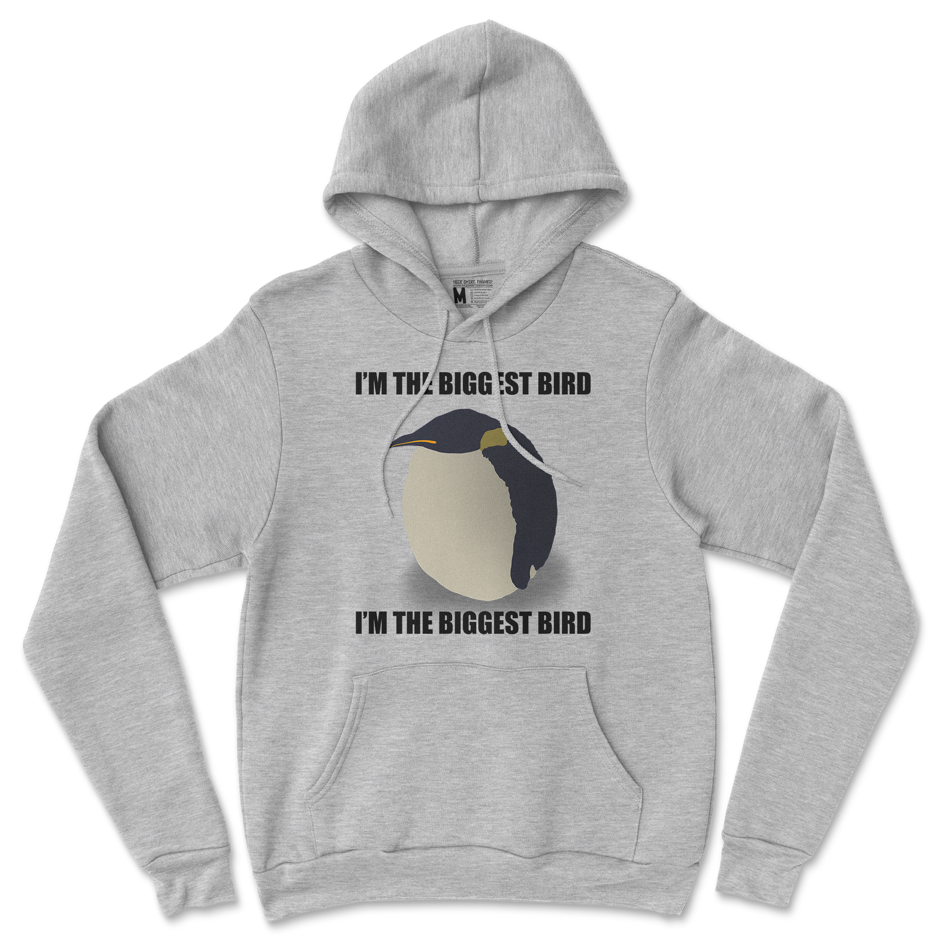 Gildan SoftStyle Hoodie I Am The Biggets Bird in Sports Grey