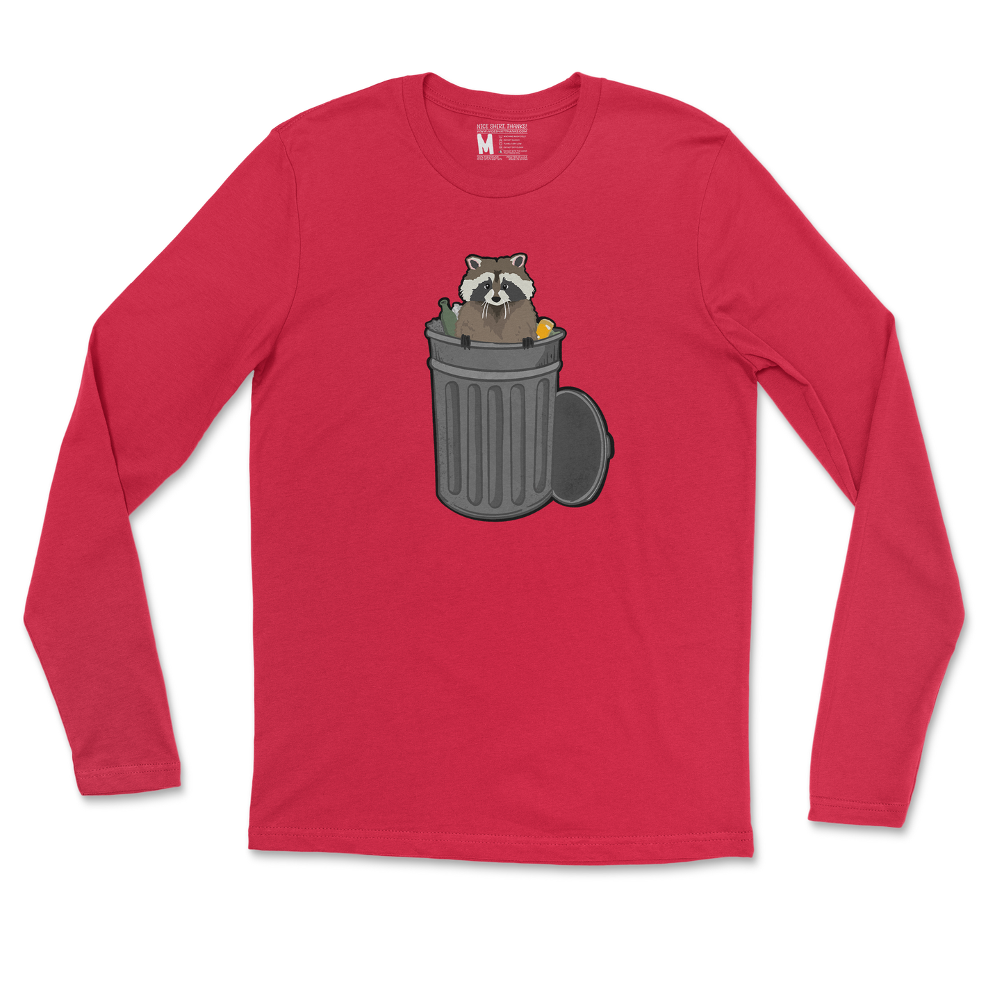 Gildan SoftStyle Long Sleeve Trash Panda Enthusiast in Red