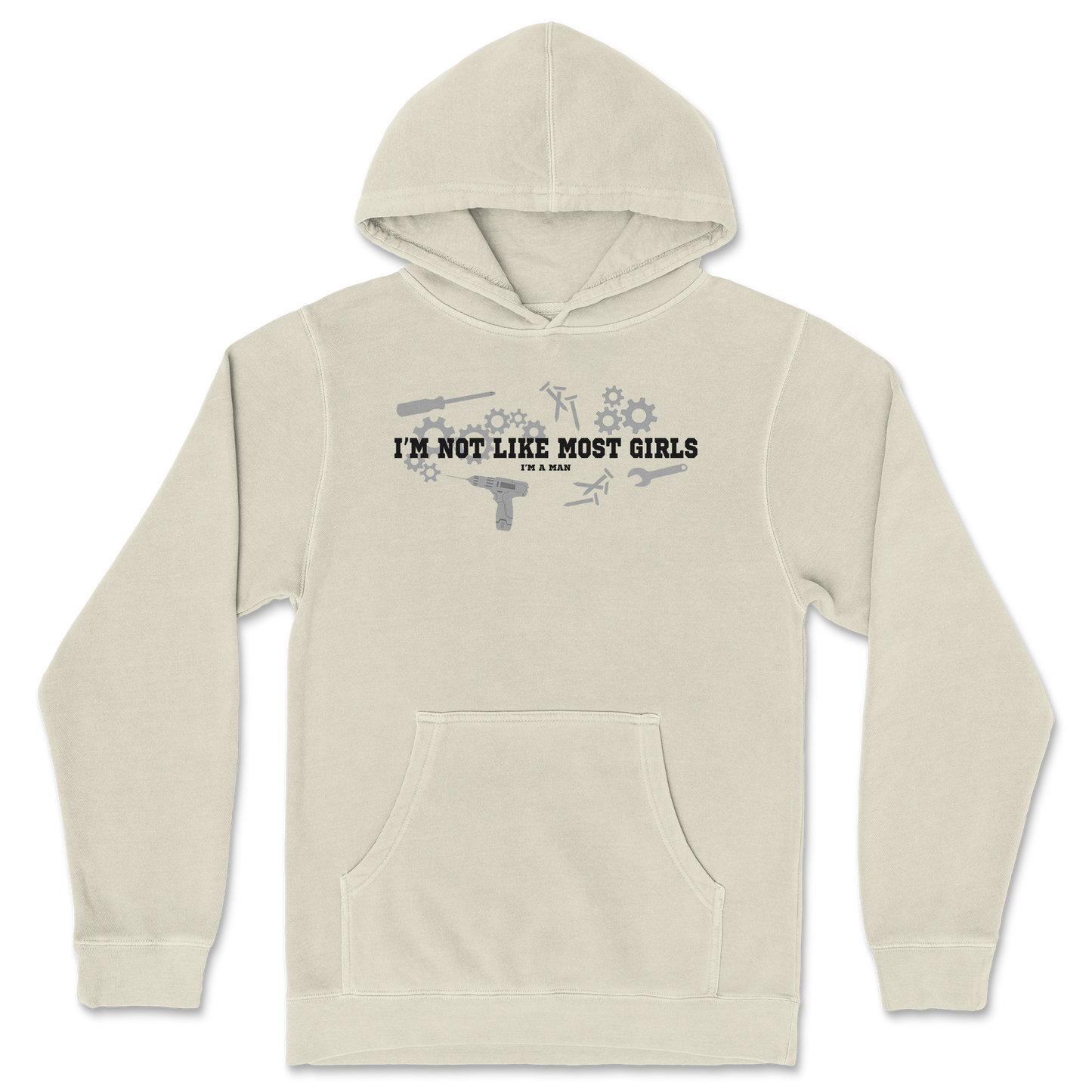 Independent Clothing Co. Hoodie Not Like Most Girls in Ivory