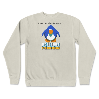 Independent Clothing Co. Crew Neck Club Penguin Husband  in Bone