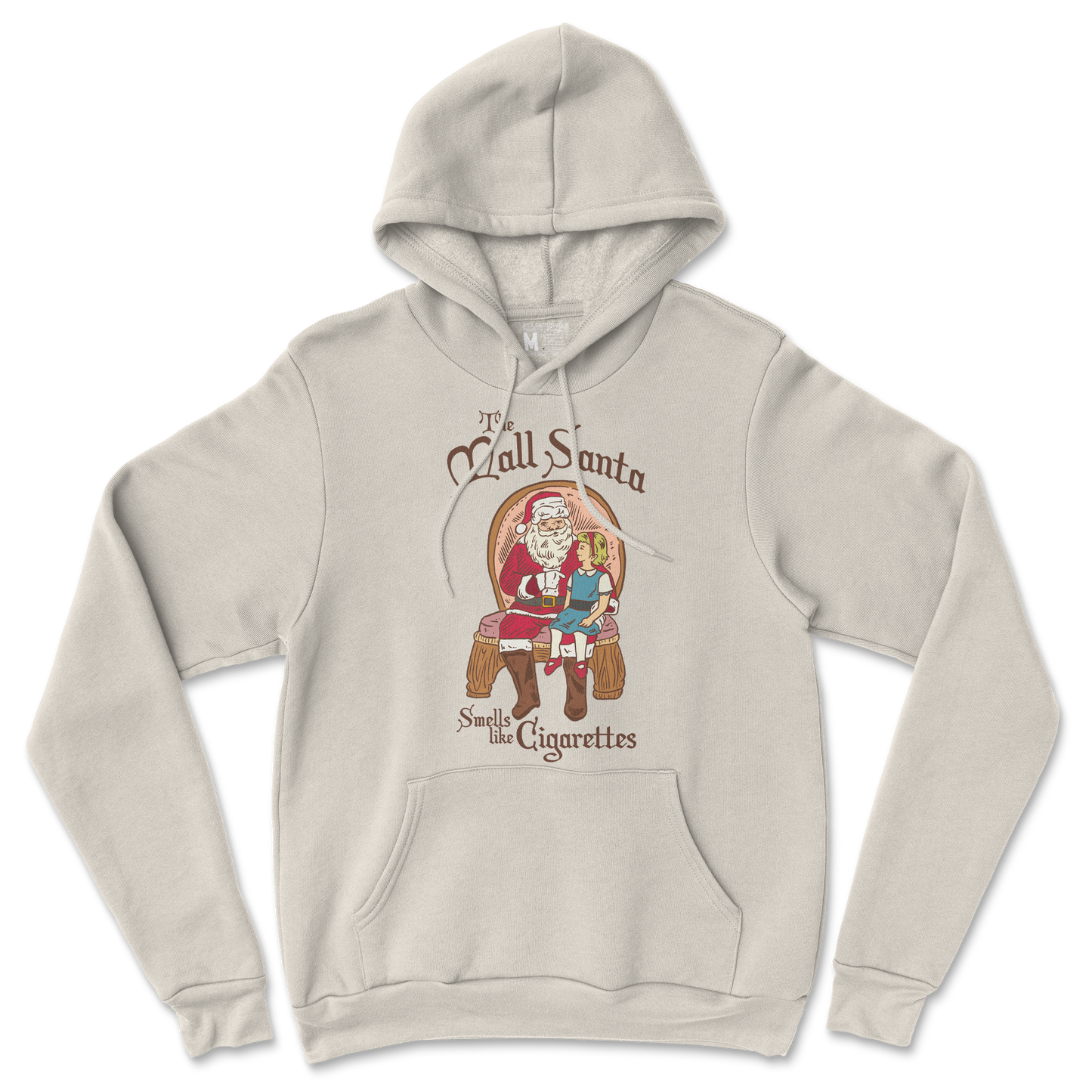 Gildan SoftStyle Hoodie Mall Santa  in Sand